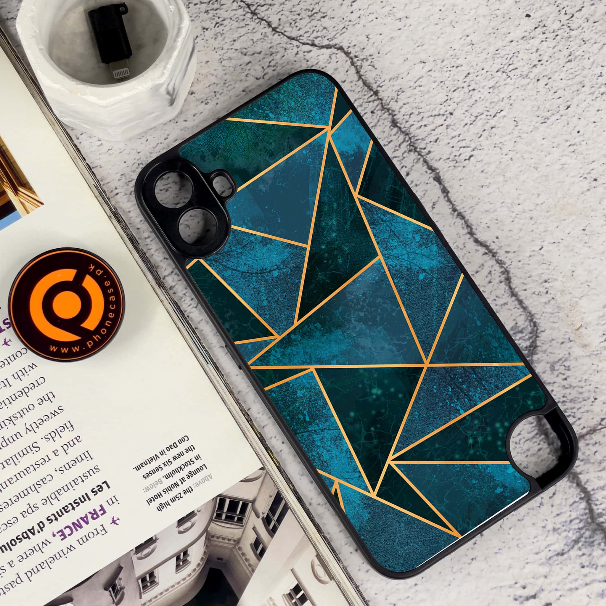 Nothing CMF Phone 1 - Geometric Marble Series - Premium Metal Printed soft Bumper Shock Proof Case