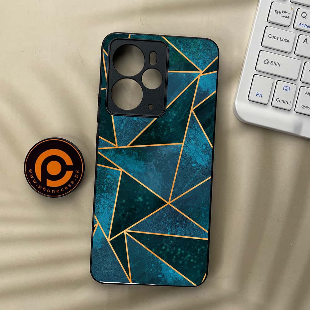 Realme 14T 5G - Geometric Marble Series - Premium Metal Printed soft Bumper Shock Proof Case