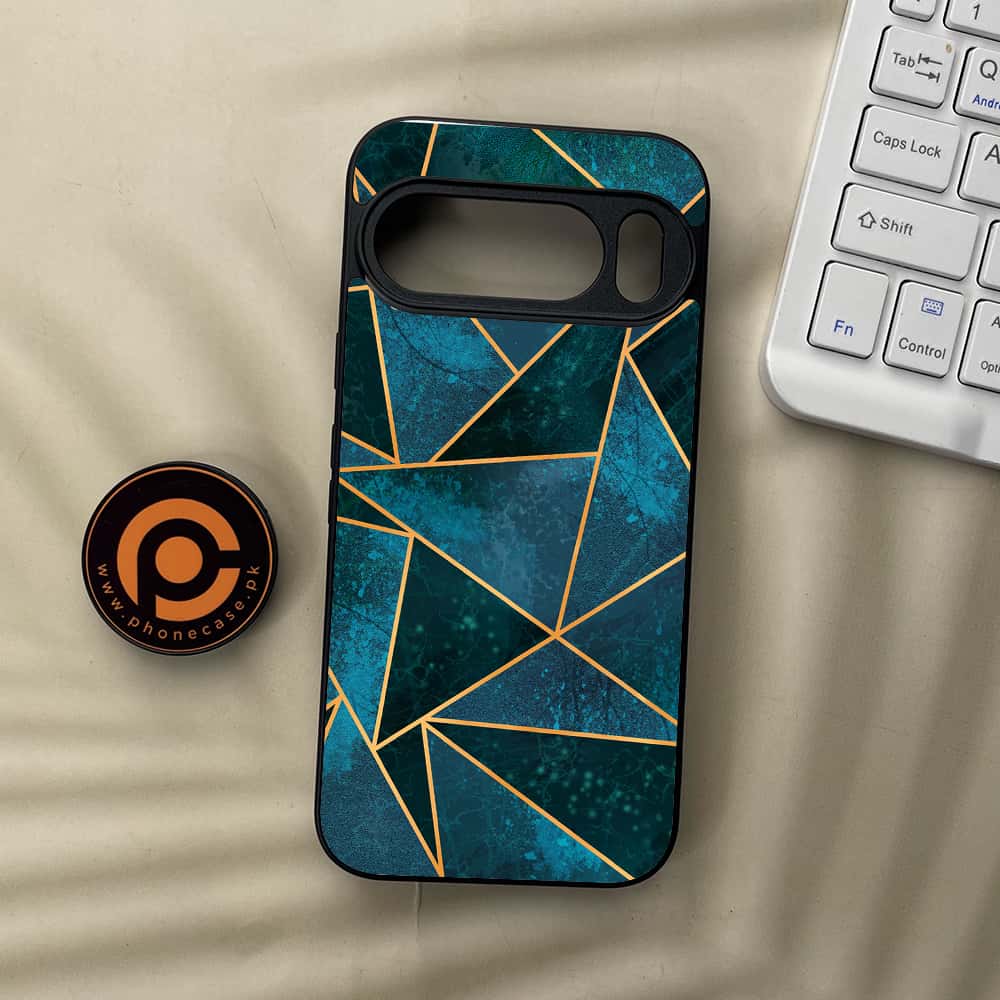 Google Pixel 10 Pro  - Geometric Marble Series - Premium Metal Printed soft Bumper Shock Proof Case