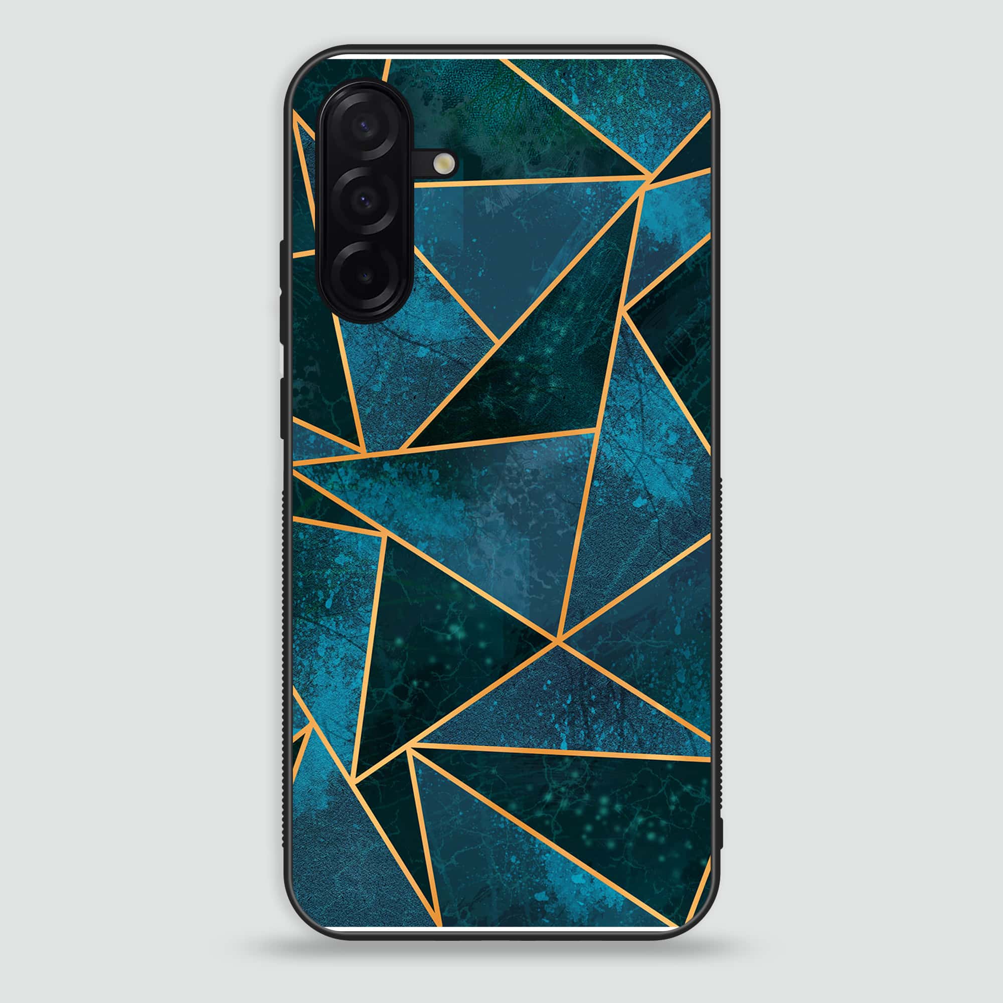Samsung Galaxy A26 -   Geometric Marble Series - Premium Printed Glass soft Bumper shock Proof Case