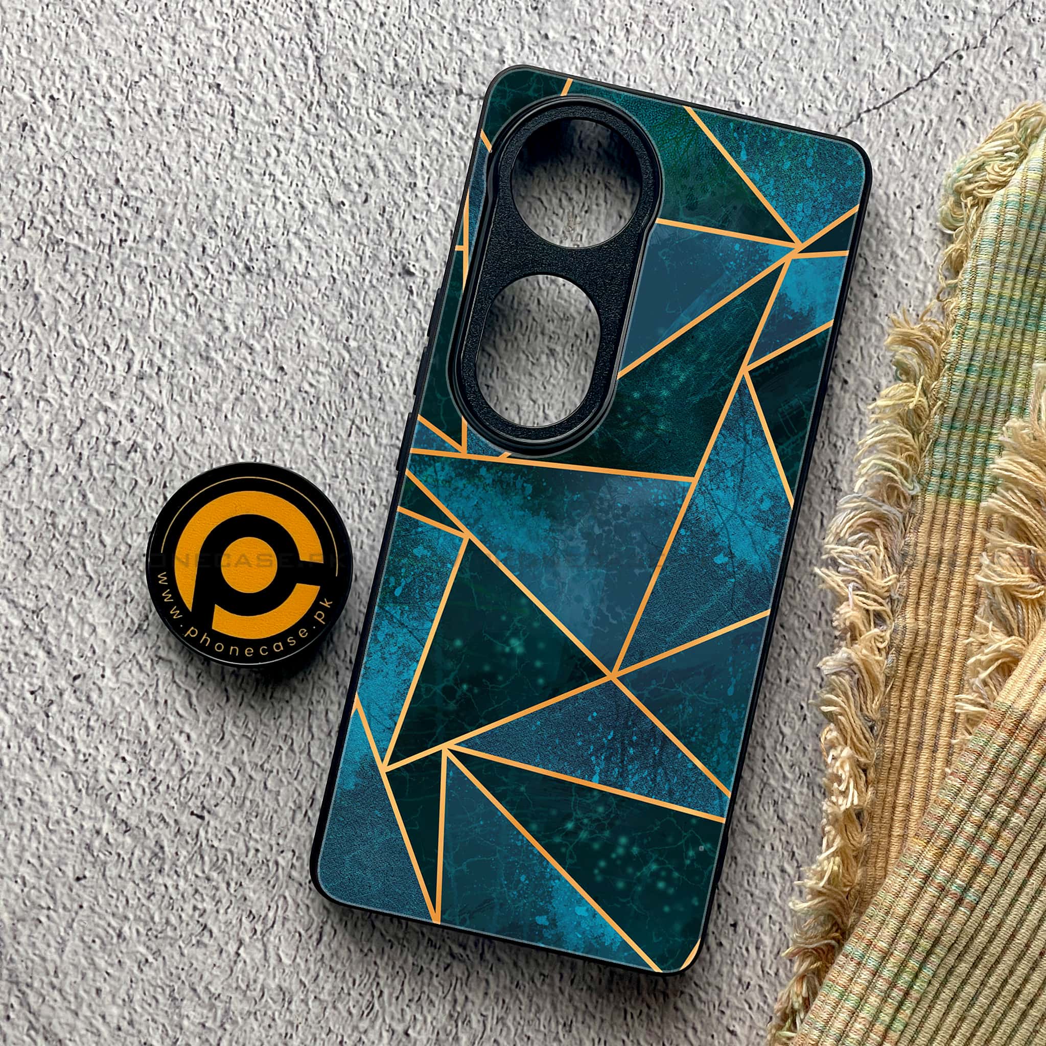 Vivo S19 Pro - Geometric Marble Series - Premium Metal Printed soft Bumper shock Proof Case