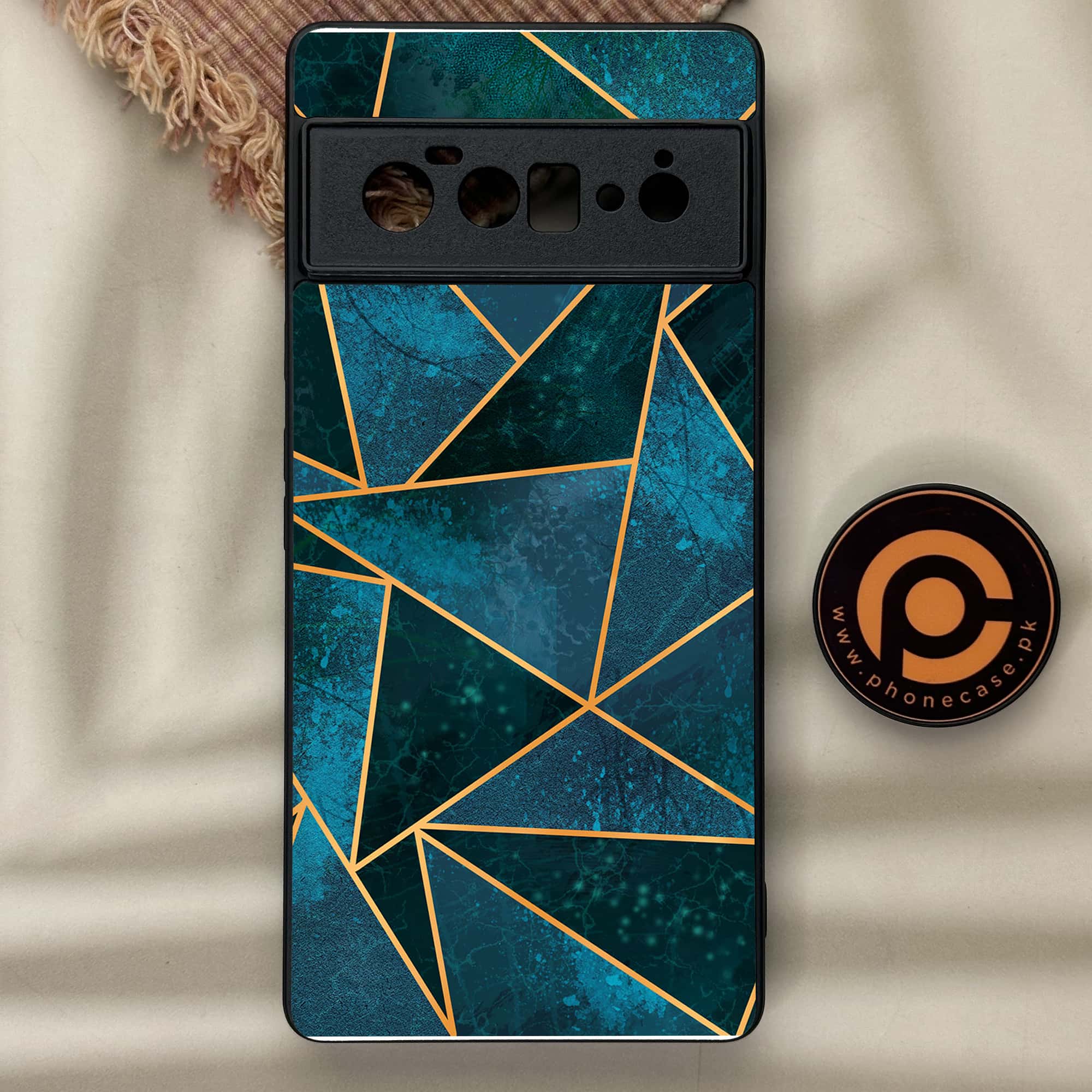 Google Pixel 6 Pro - Geometric Marble Series - Premium Metal Printed soft Bumper Shock Proof Case