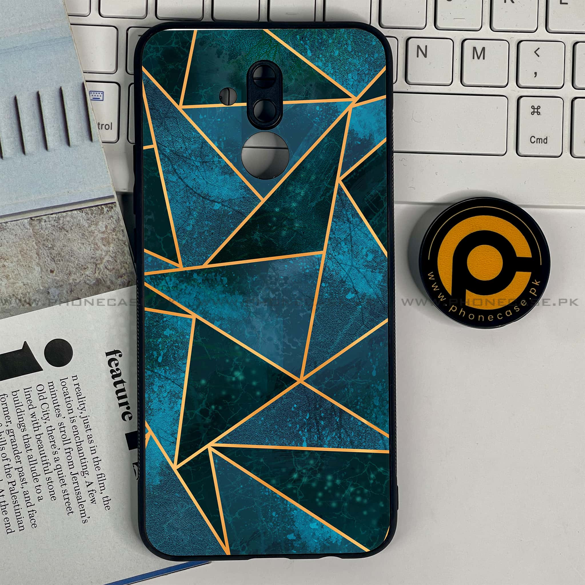 Huawei Mate 20 Lite - Geometric Marble Series - Premium Printed Glass soft Bumper shock Proof Case