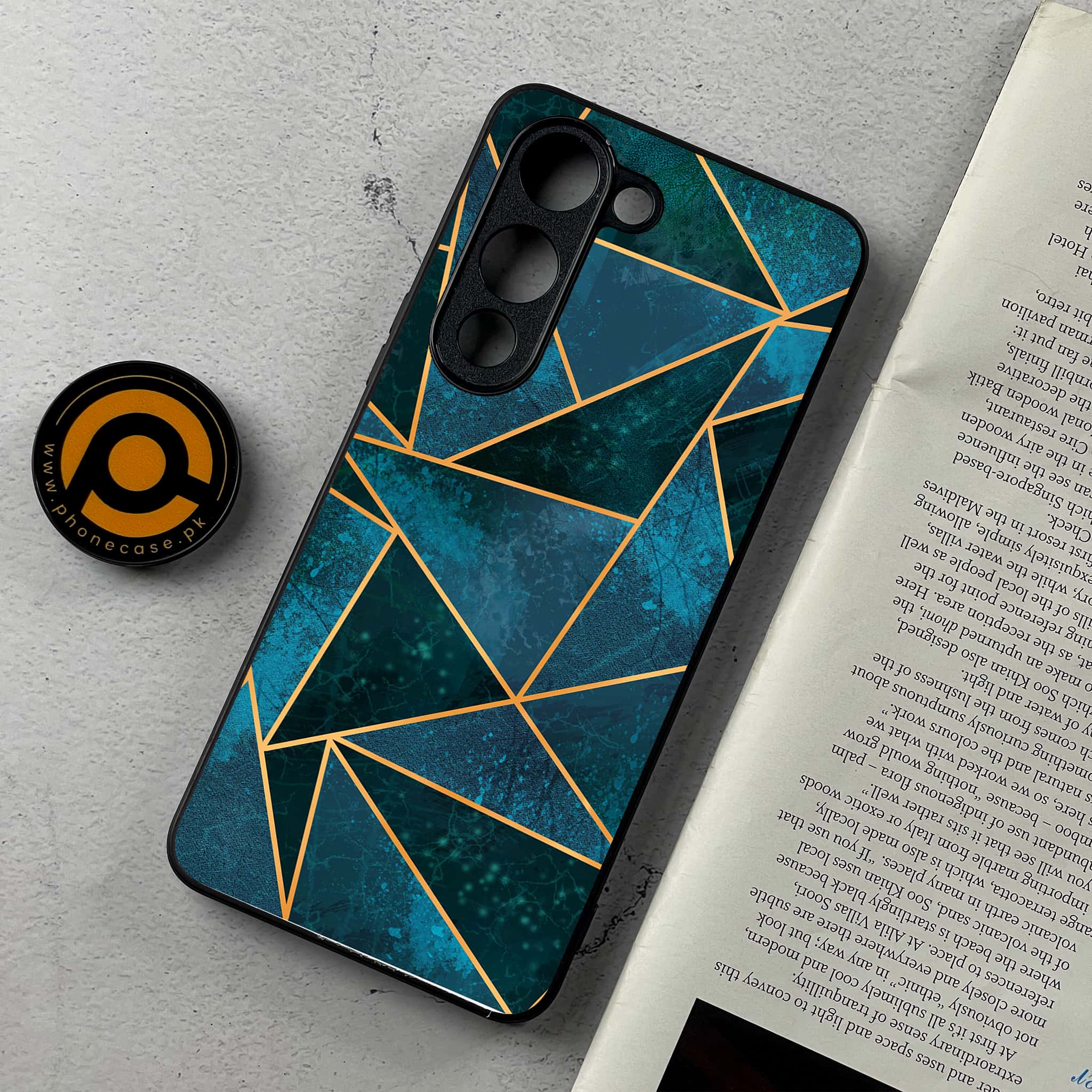 Vivo Y04 - Geometric Marble Series - Premium Metal Printed Soft Bumper Shockproof Case