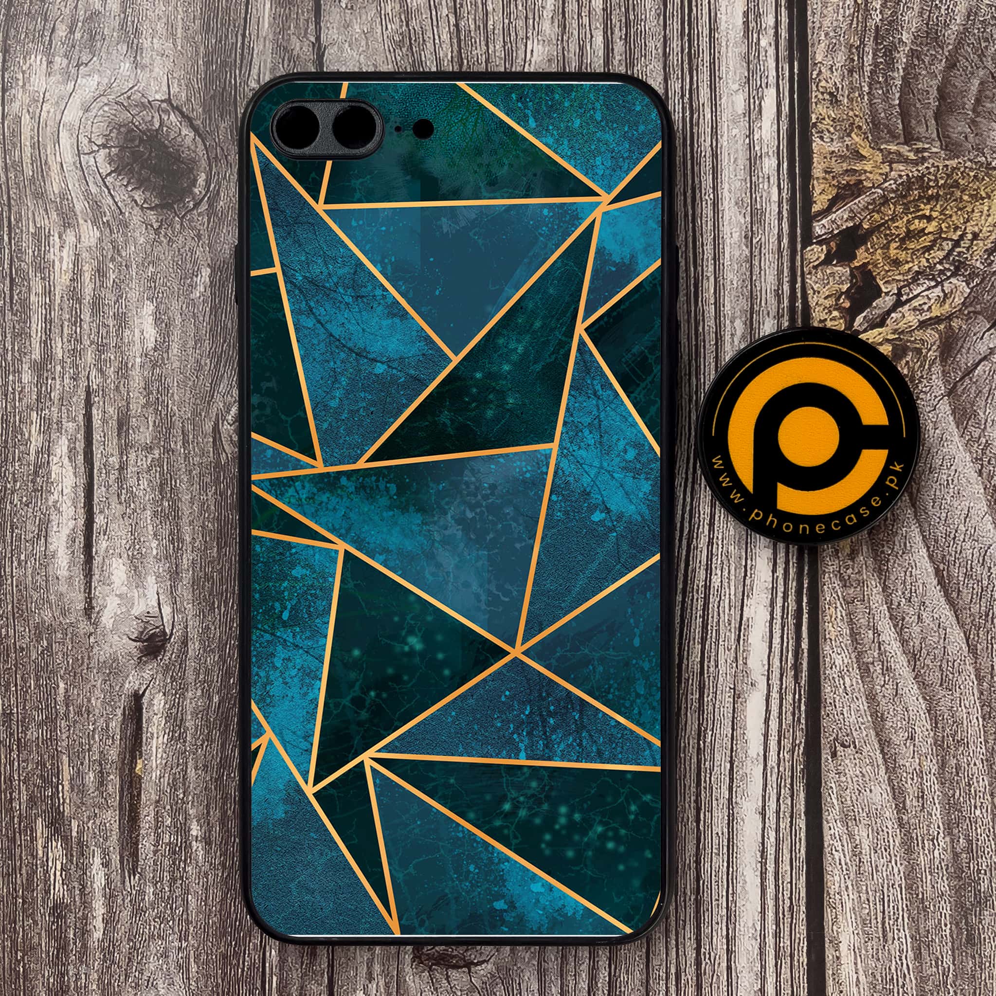iPhone 7 Plus - Geometric Marble Series - Premium Metal Printed soft Bumper shock Proof Case