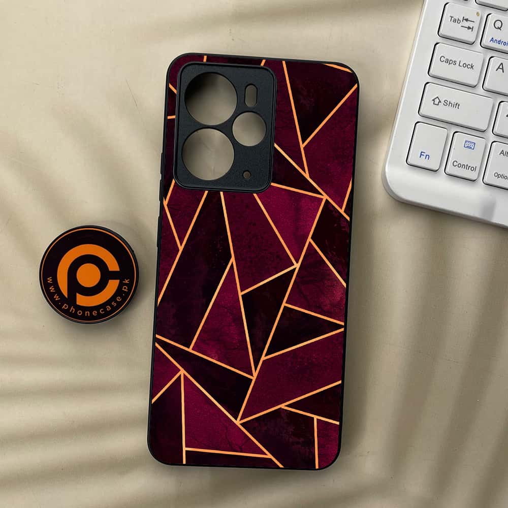 Realme 14T 5G - Geometric Marble Series - Premium Metal Printed soft Bumper Shock Proof Case