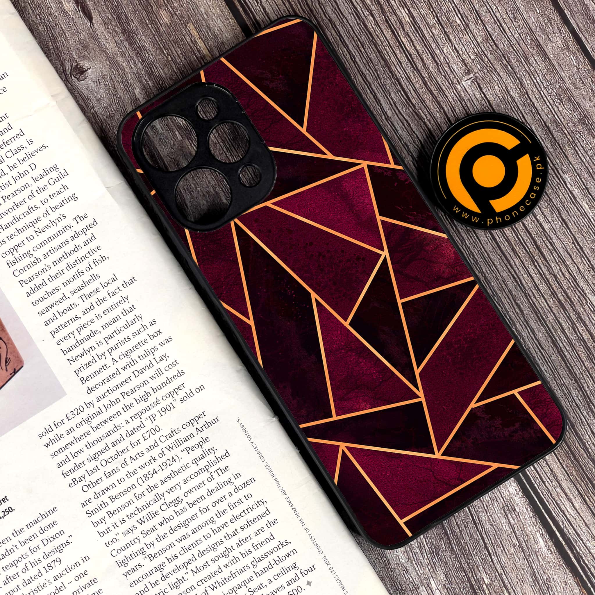 Xiaomi Redmi 12 - Geometric Marble Series - Premium Printed Glass soft Bumper shock Proof Case