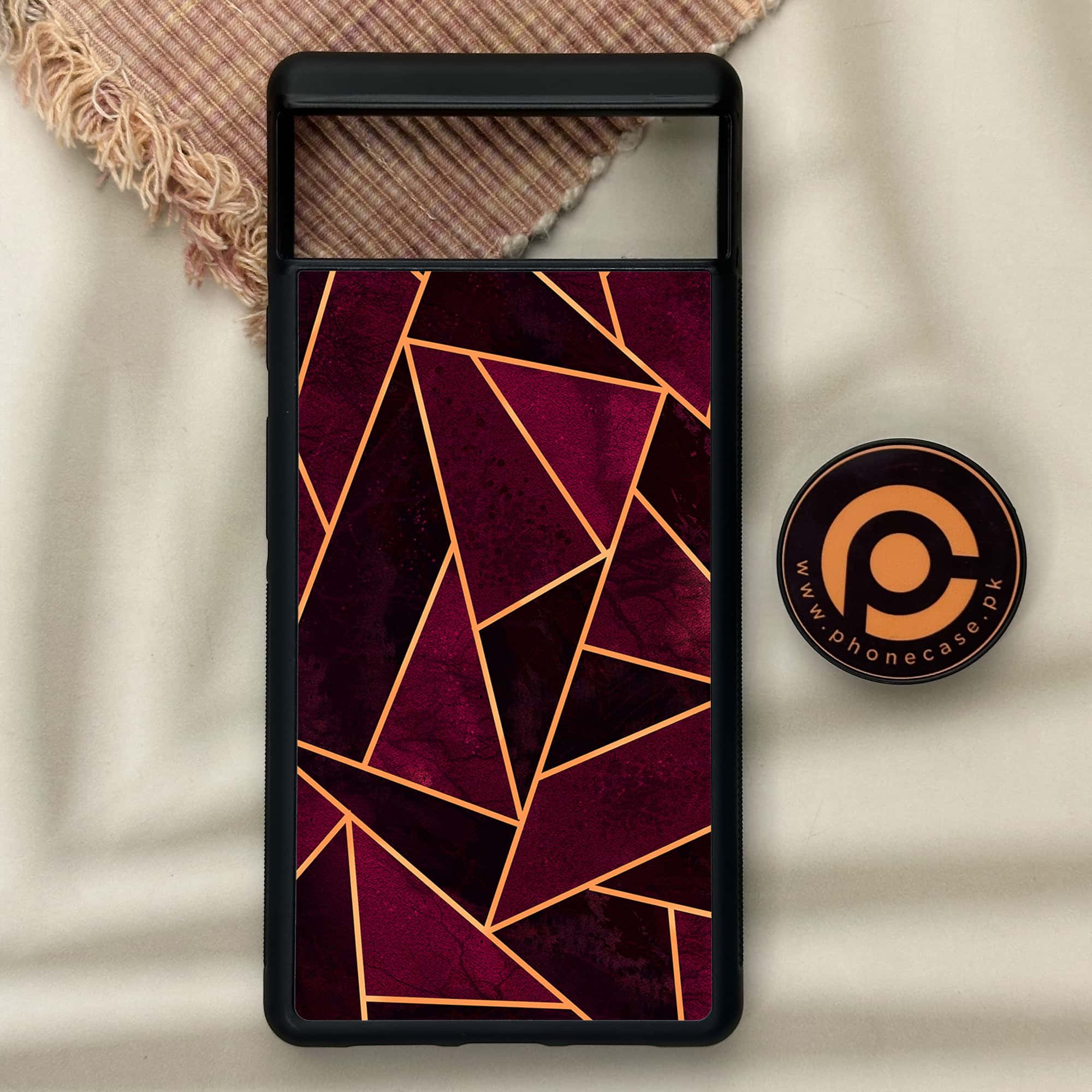 Google Pixel 6 - Geometric Marble Series - Premium Metal Printed soft Bumper Shock Proof Case