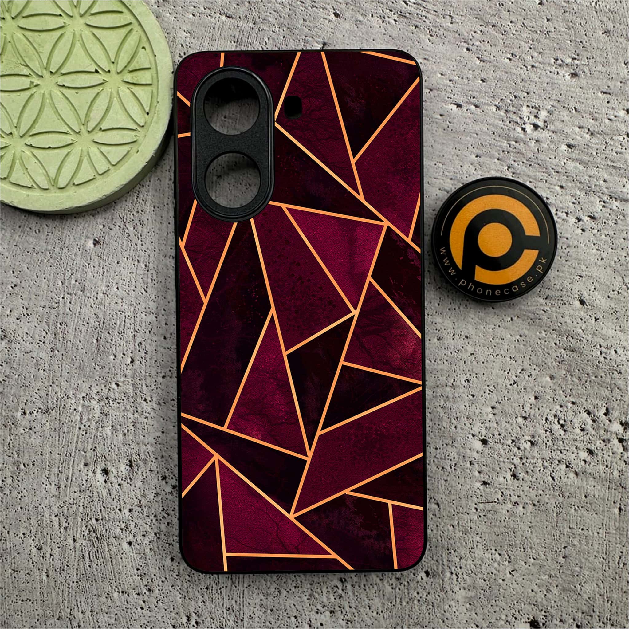 Xiaomi Redmi Turbo 4 - Geometric Marble Series  - Premium Metal Printed soft Bumper shock Proof Case