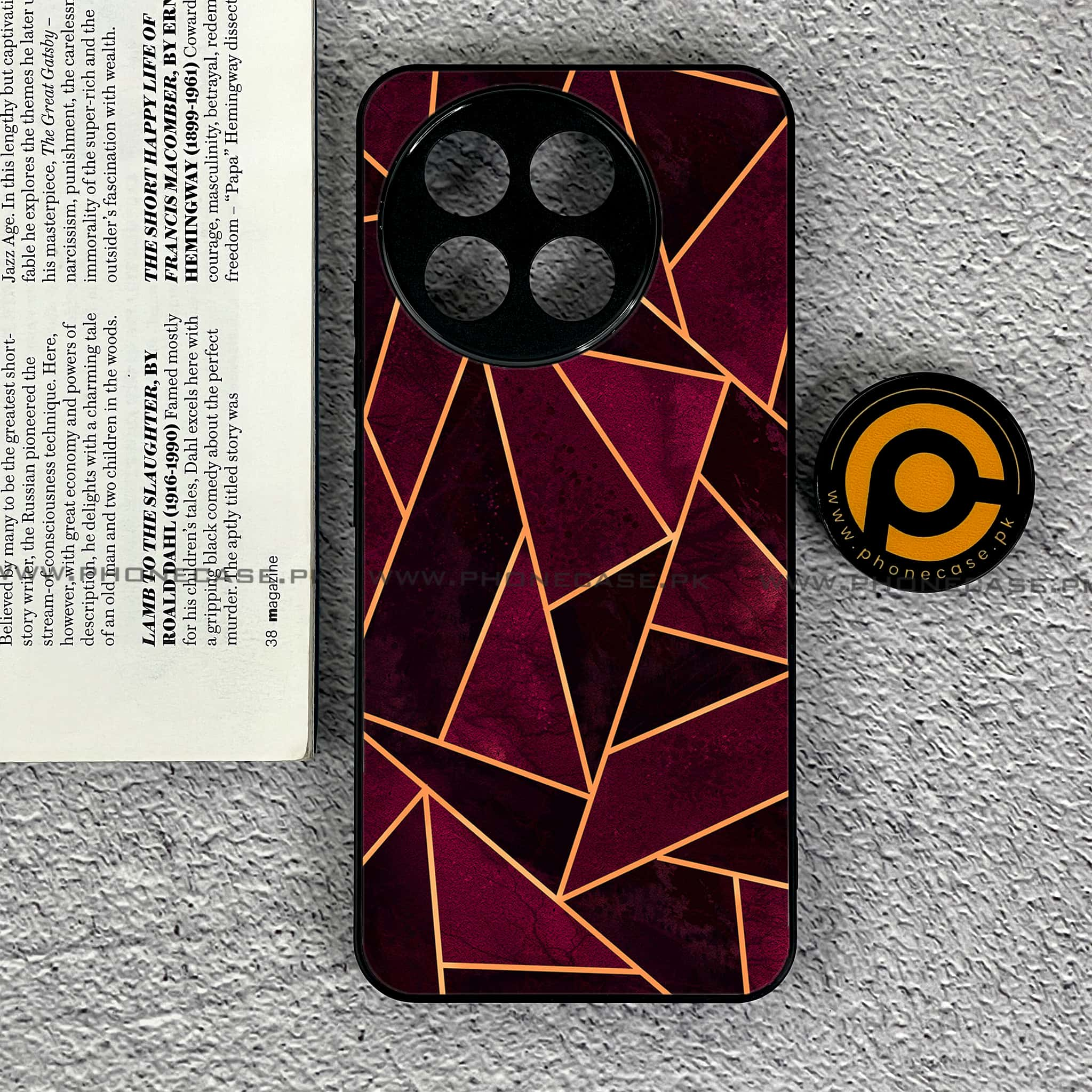 Tecno Spark 30 Pro - Geometric Marble Series - Premium Printed Glass soft Bumper shock Proof Case