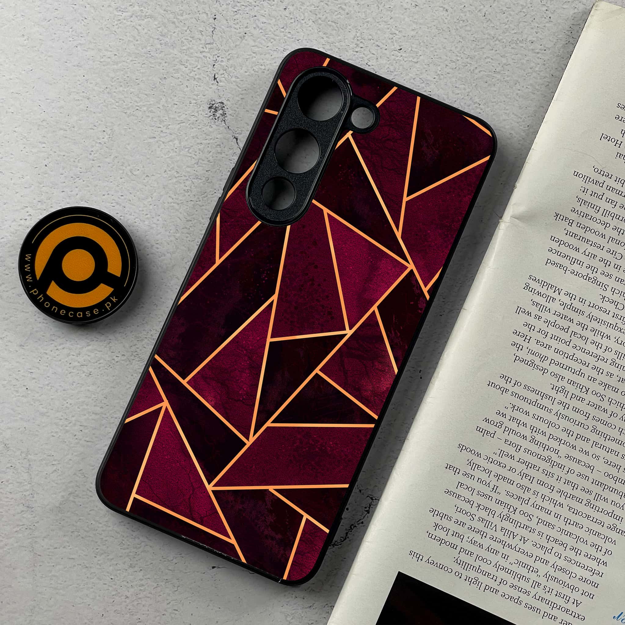 Vivo Y04 - Geometric Marble Series - Premium Metal Printed Soft Bumper Shockproof Case