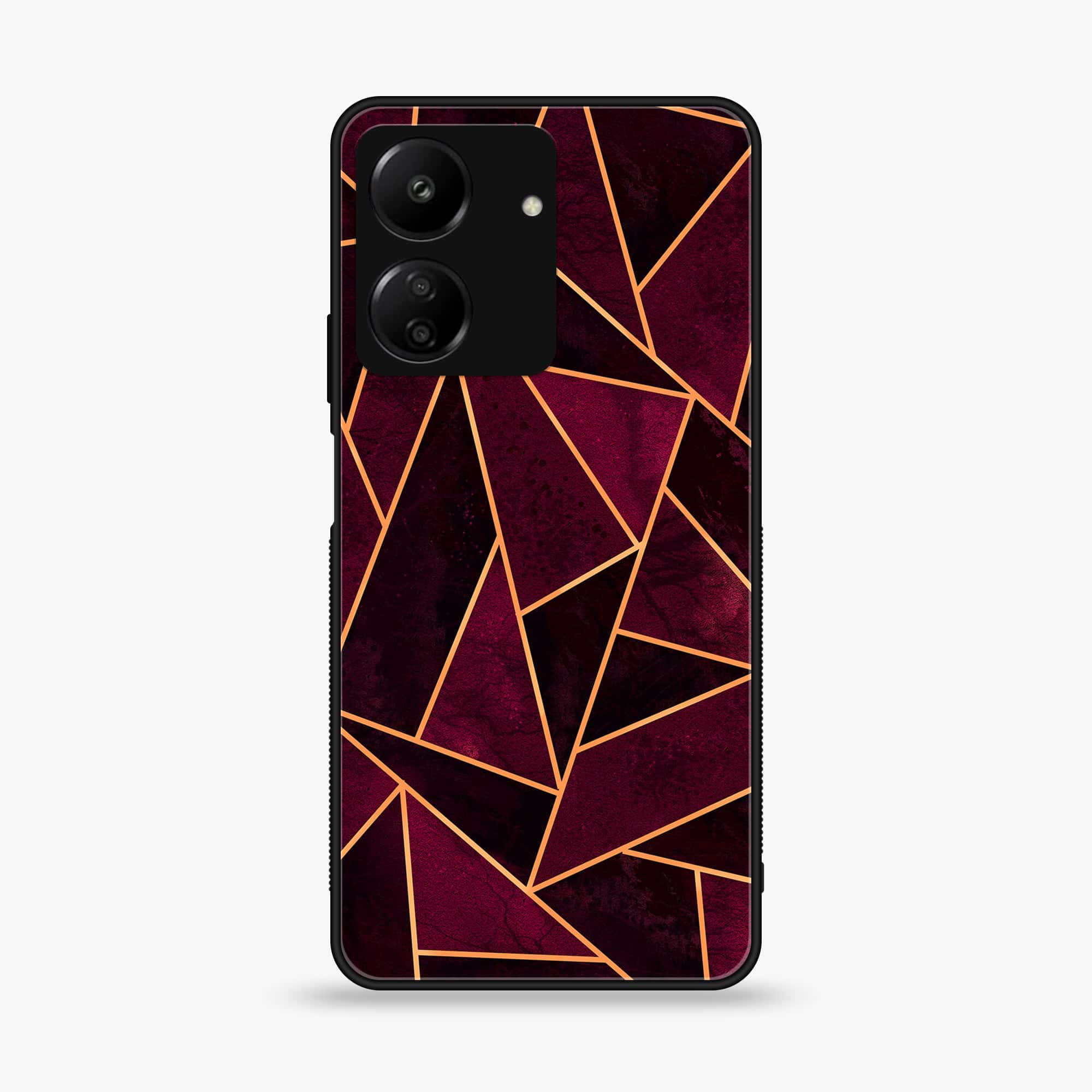 Xiaomi Poco C65 - Geometric Marble Series - Premium Printed Glass soft Bumper shock Proof Case