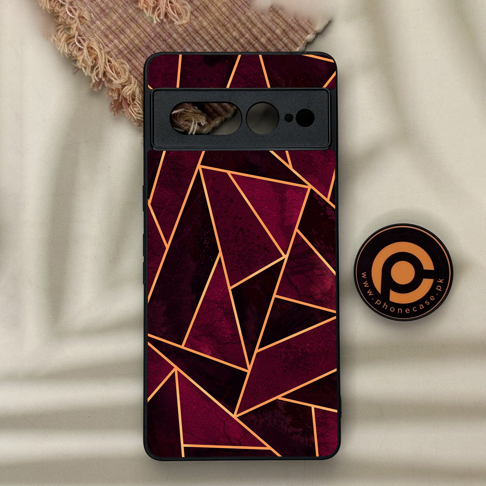 Google Pixel 7 Pro - Geometric Marble Series - Premium Metal Printed soft Bumper Shock Proof Case