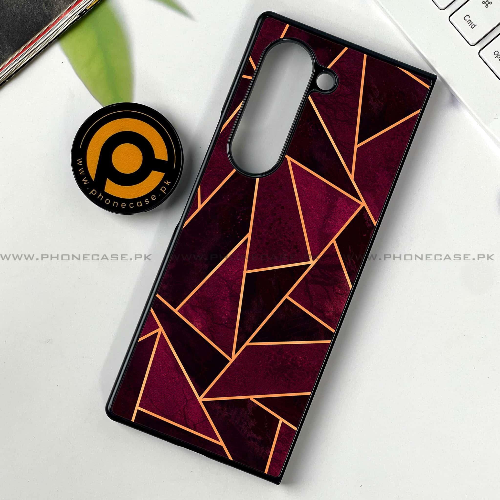 Samsung Galaxy Z Fold 6 - Geometric Marble Series - Premium Printed Metal soft Bumper shock Proof Case