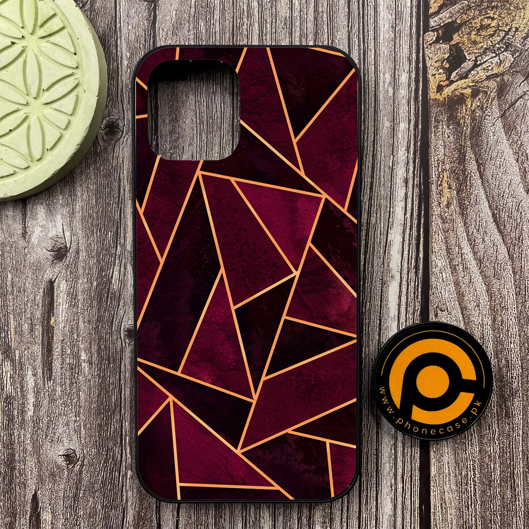 iPhone 12 - Geometric Marble Series - Premium Metal Printed soft Bumper shock Proof Case