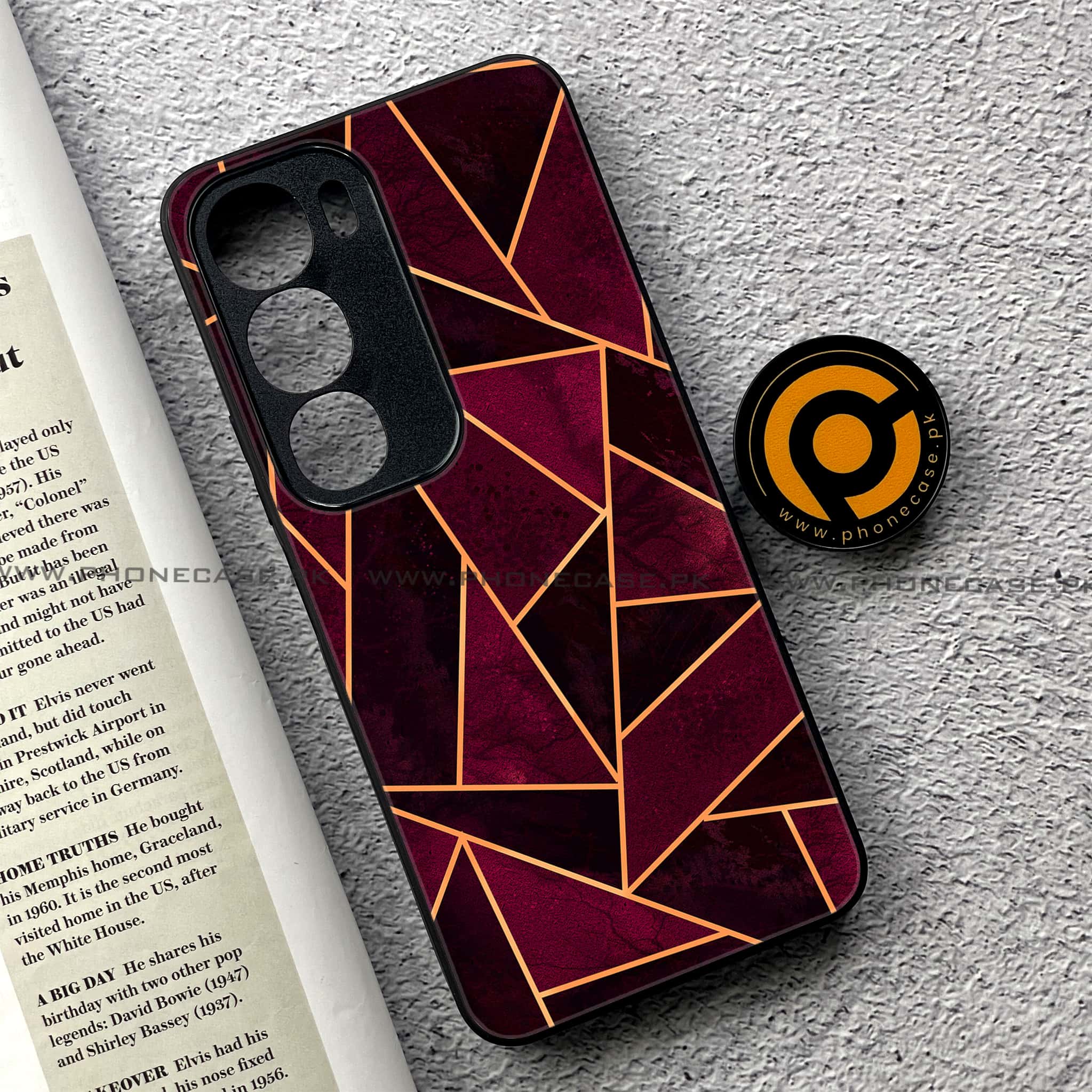 Vivo Y19s Pro - Geometric Marble Series - Premium Metal Printed soft Bumper shock Proof Case