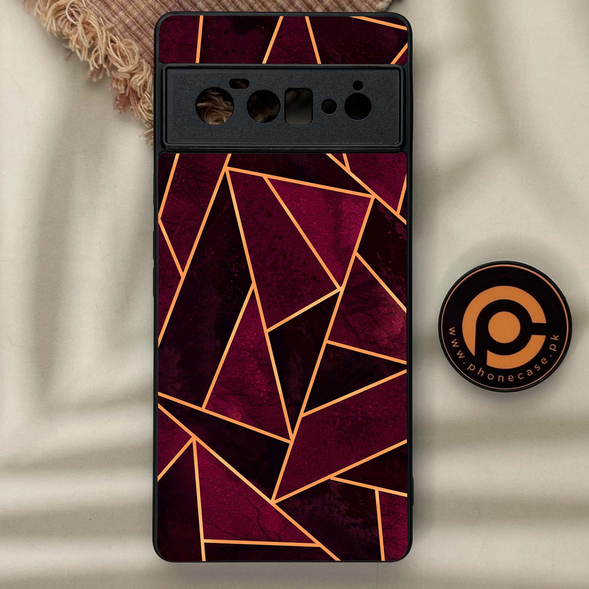 Google Pixel 6 Pro - Geometric Marble Series - Premium Metal Printed soft Bumper Shock Proof Case