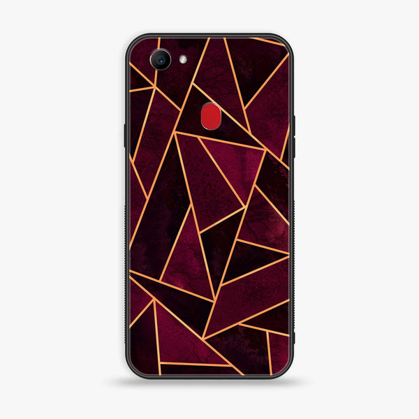 Oppo F7 - Geometric Marble Series Design 7 - Premium Printed Glass soft Bumper shock Proof Case  CS-18992