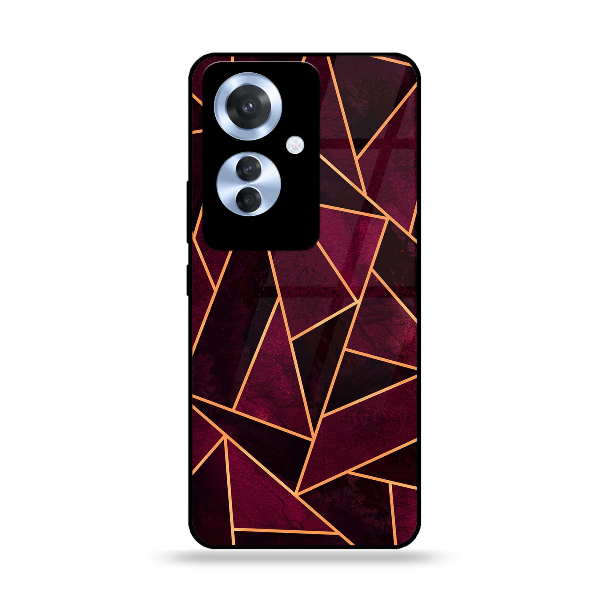 Oppo F25 Pro - Geometric Marble Series - Premium Printed Glass soft Bumper shock Proof Case