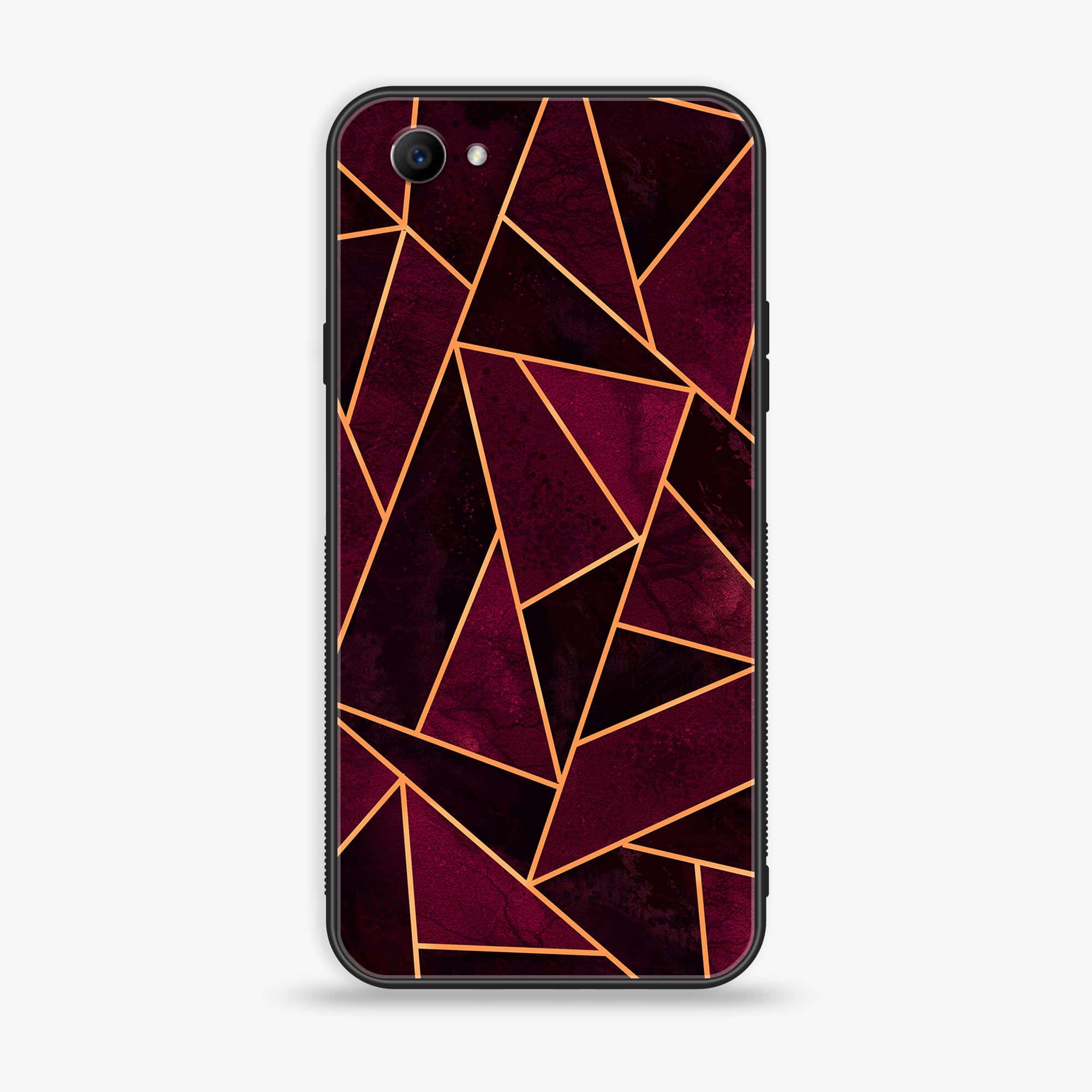 Oppo F7 Youth - Geometric Marble Series - Premium Printed Glass soft Bumper shock Proof Case