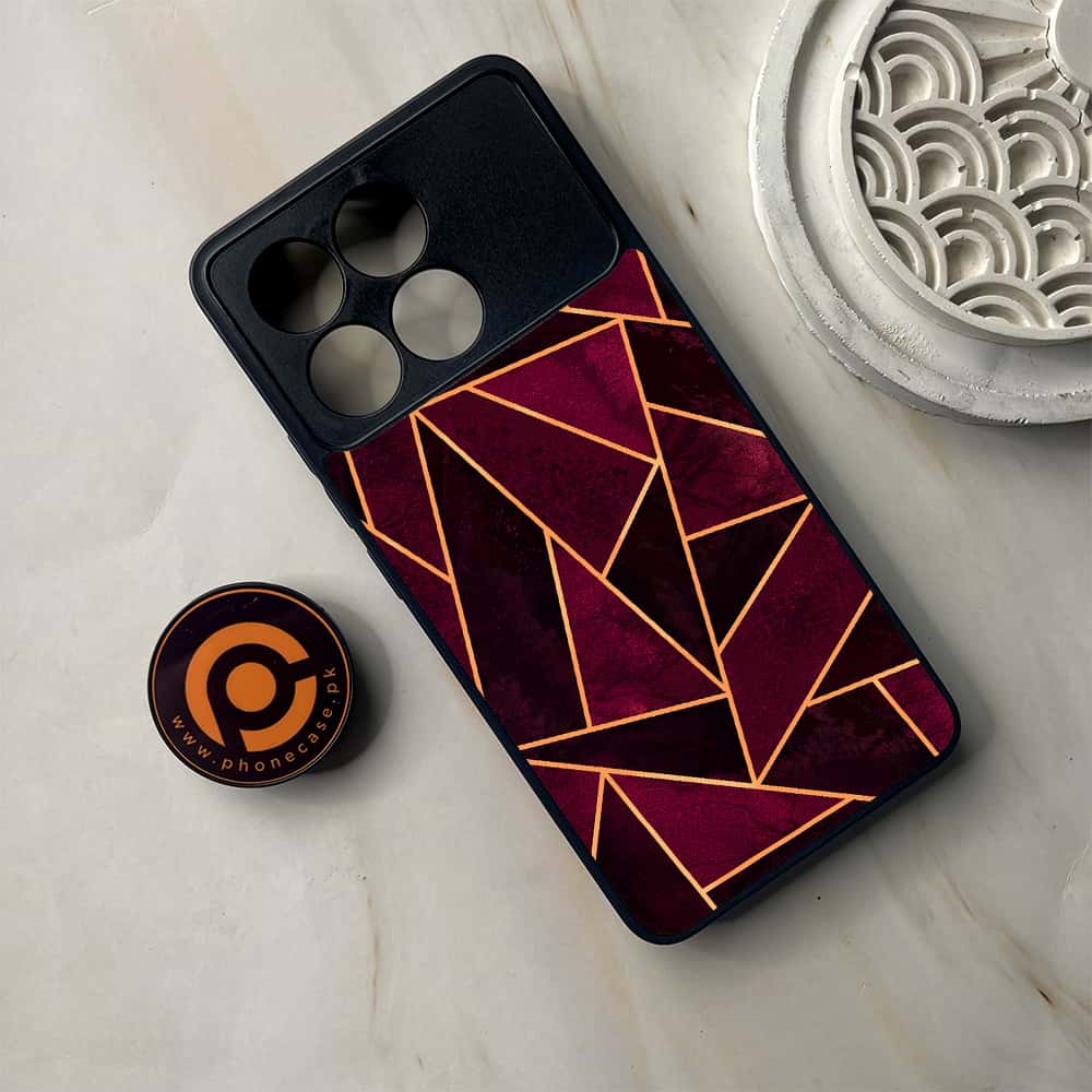 Xiaomi Poco F6 Pro - Geometric Marble Series - Premium Metal Printed soft Bumper shock Proof Case