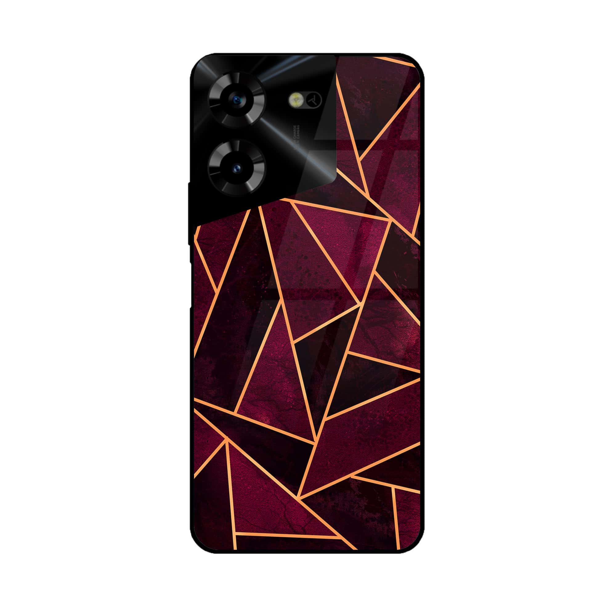 Tecno Pova 5 Pro - Geometric Series - Premium Printed Glass soft Bumper shock Proof Case