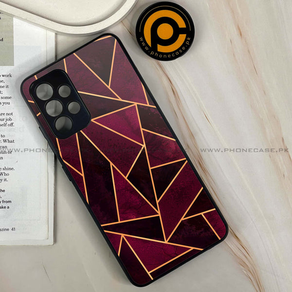 Samsung Galaxy A32 4G- Geometric Marble Design 7- Premium Metal  Printed soft Bumper shock Proof Case CS-42836