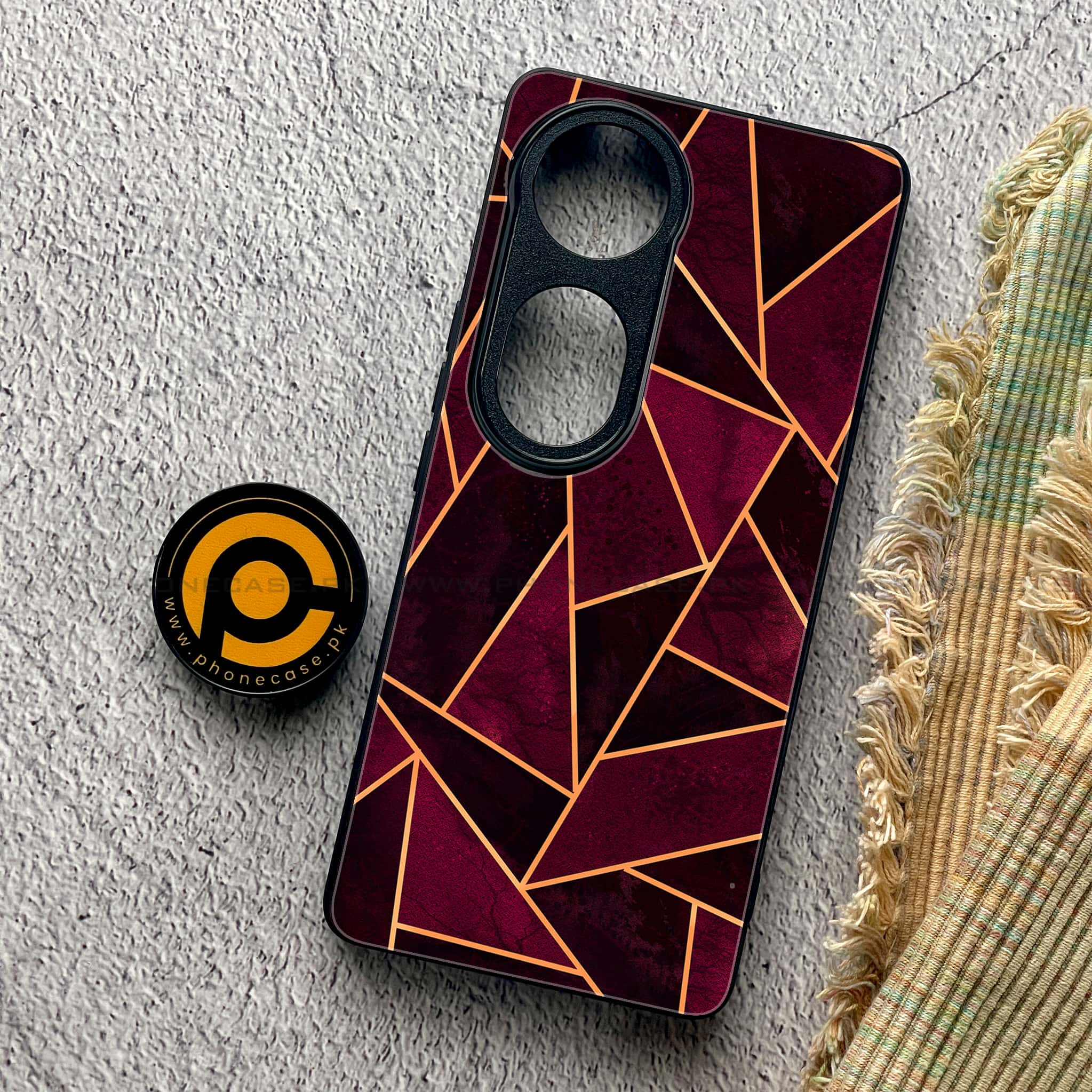 Vivo V40 Pro - Geometric Marble Series - Premium Metal Printed soft Bumper shock Proof Case