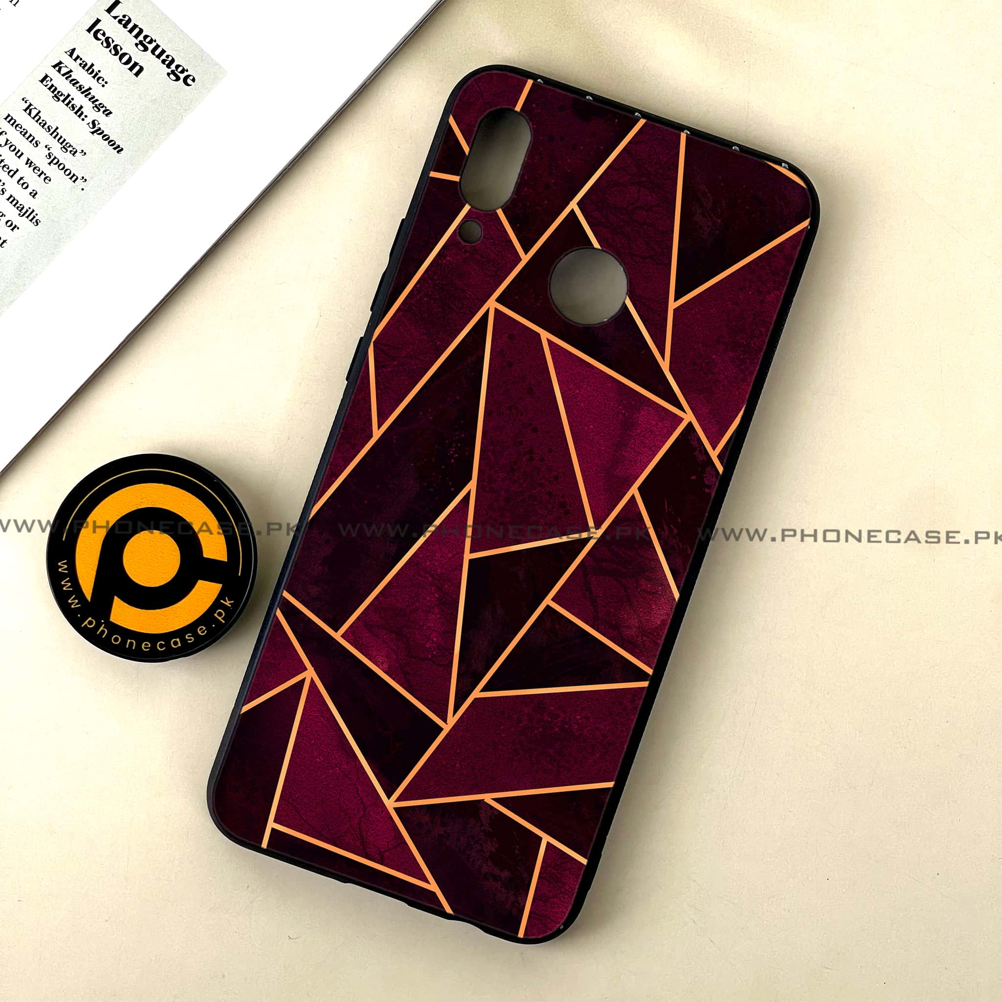 Huawei Nova 3 - Geometric Marble Series - Premium Printed Glass soft Bumper shock Proof Case