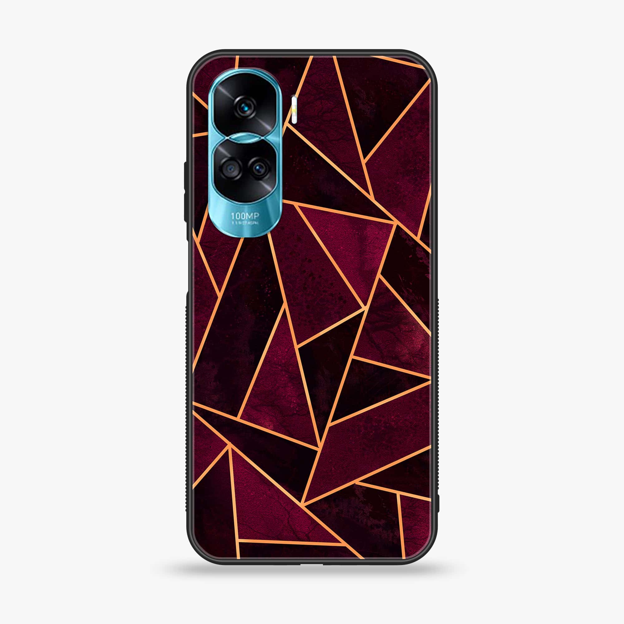 Honor 90 Lite - Geometric Marble Series - Premium Printed Glass soft Bumper shock Proof Case