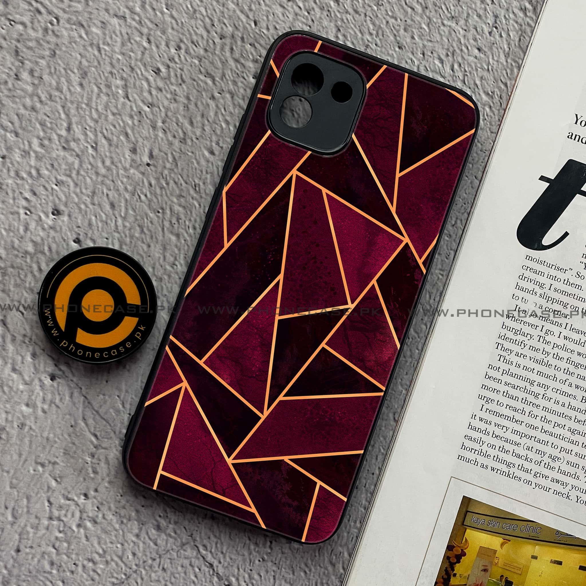 Samsung Galaxy A03 - Geometric Marble Series - Premium Printed Glass soft Bumper shock Proof Case
