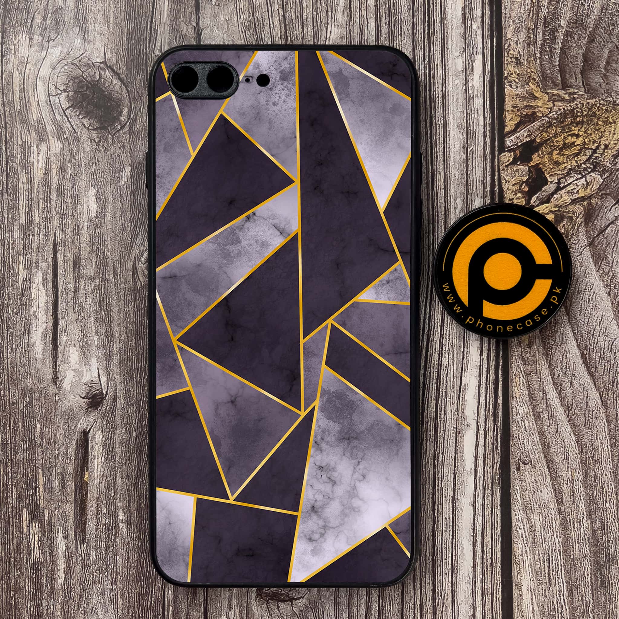 iPhone 7 Plus - Geometric Marble Series - Premium Metal Printed soft Bumper shock Proof Case