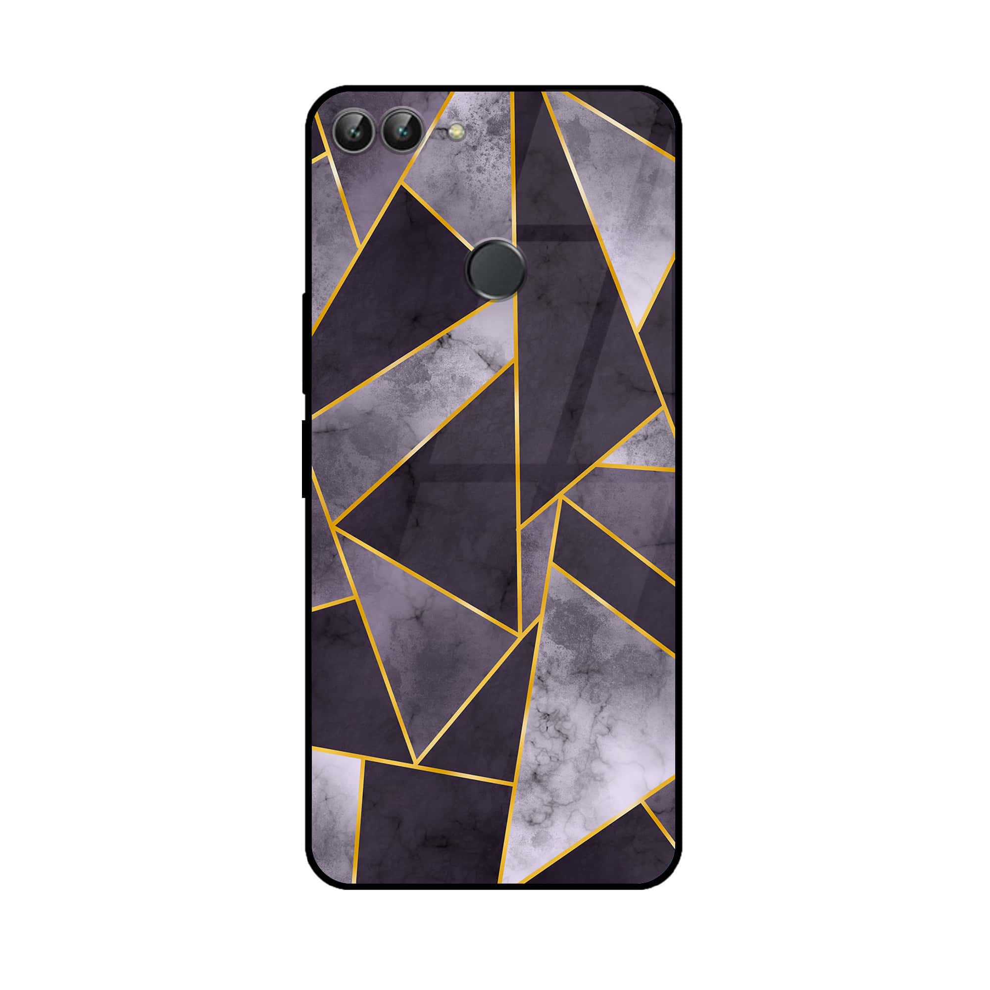 Huawei P Smart - Geometric Marble Series - Premium Printed Glass soft Bumper shock Proof Case