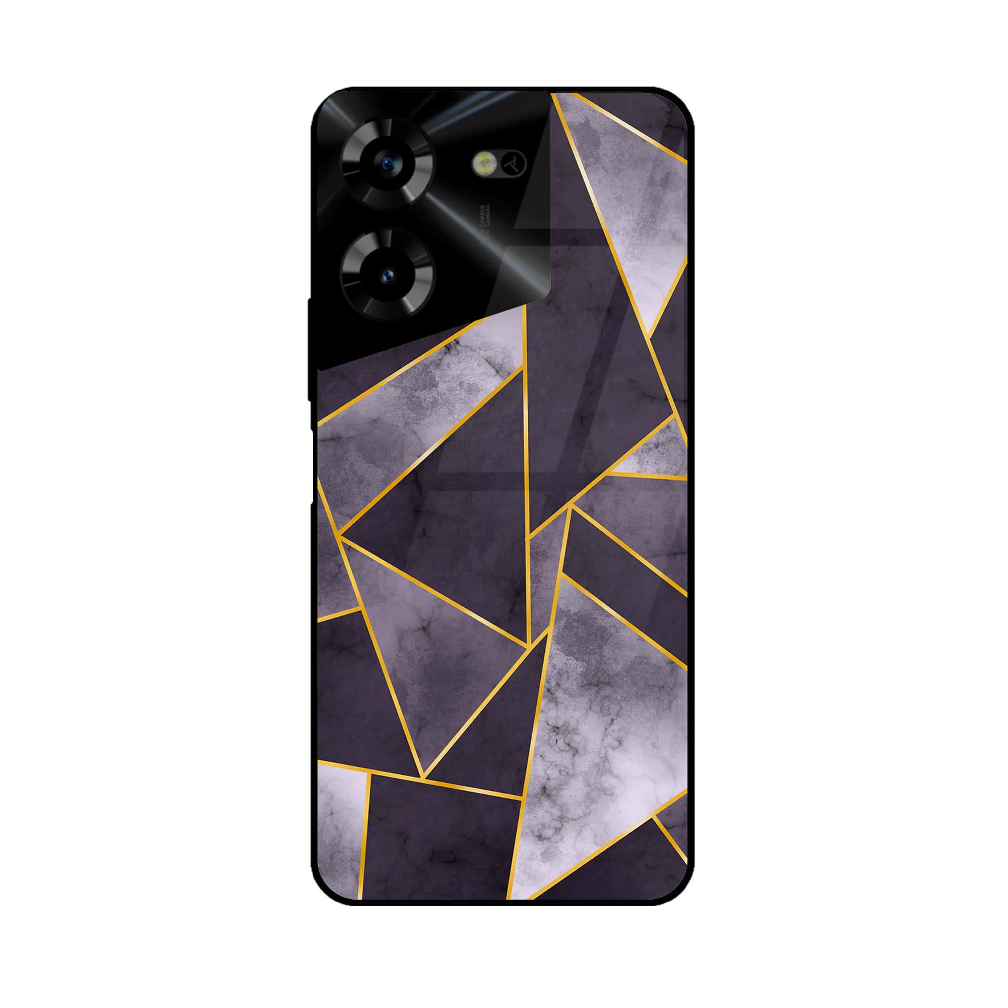Tecno Pova 5 Pro - Geometric Series - Premium Printed Glass soft Bumper shock Proof Case