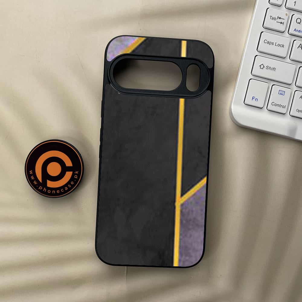 Google Pixel 10 Pro  - Geometric Marble Series - Premium Metal Printed soft Bumper Shock Proof Case
