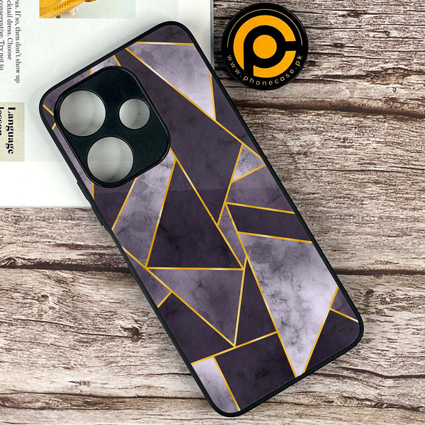 Xiaomi Redmi 13 - Geometric Marble Design 8- Premium Printed Glass soft Bumper shock Proof Case CS-48247