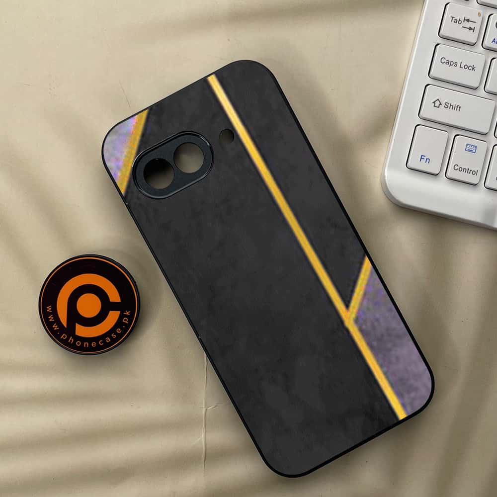 Google Pixel 9a - Geometric Marble Series - Premium Metal Printed soft Bumper Shock Proof Case