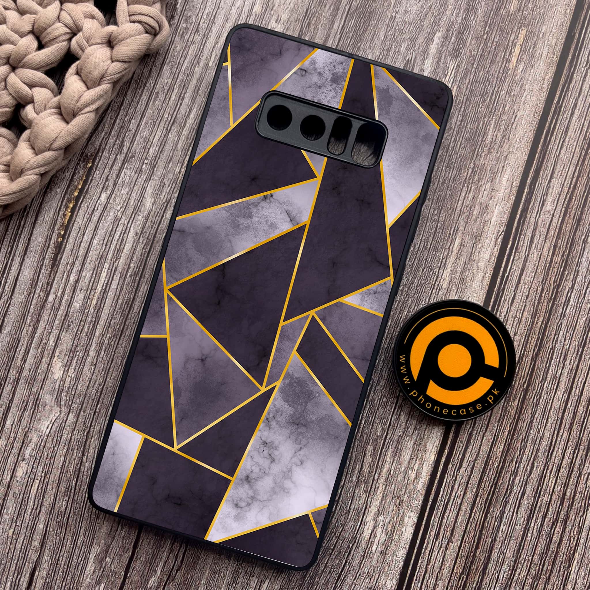 Samsung Galaxy Note 8 -  Geometric Marble Series - Premium Metal Printed soft Bumper shock Proof Case
