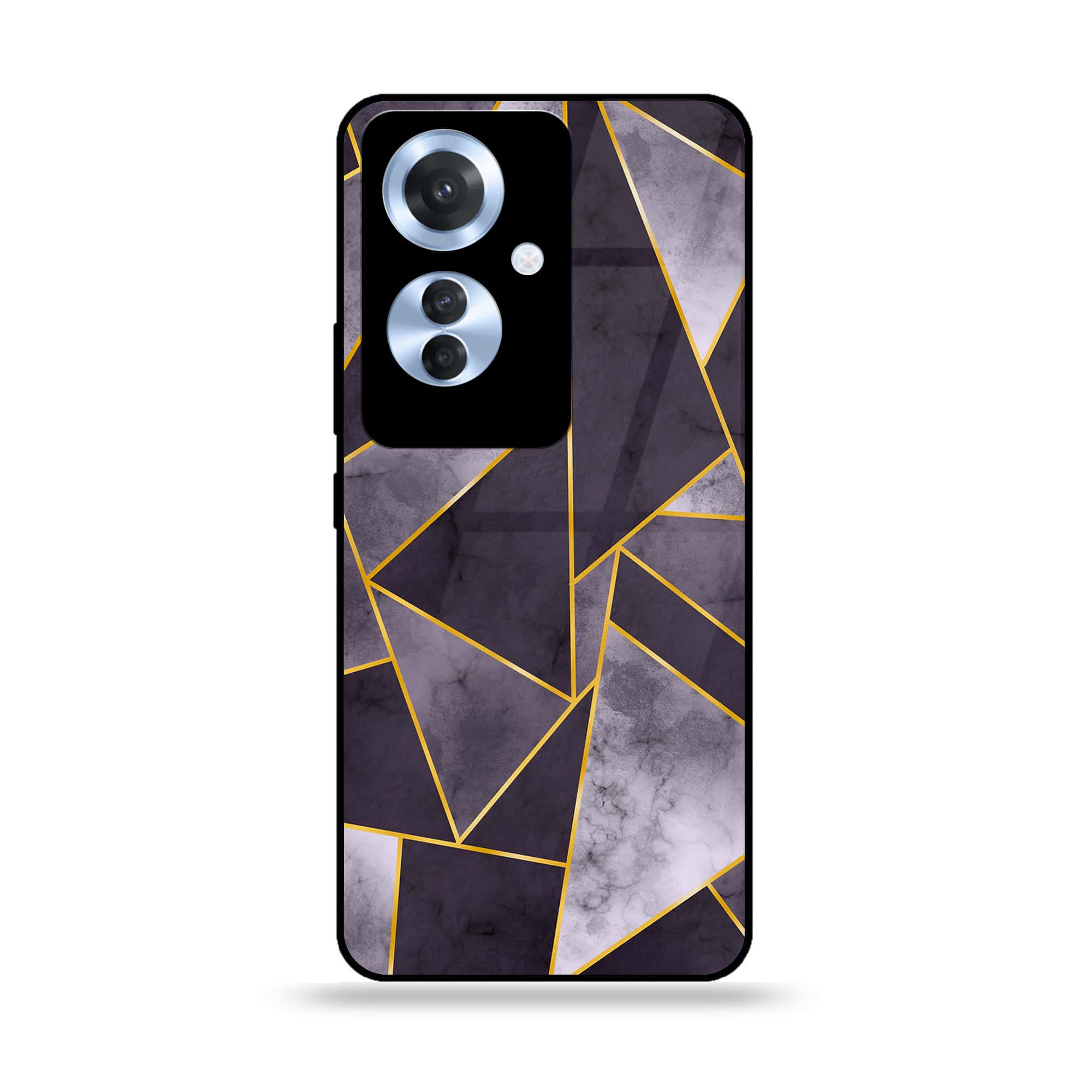 Oppo F25 Pro - Geometric Marble Series - Premium Printed Glass soft Bumper shock Proof Case