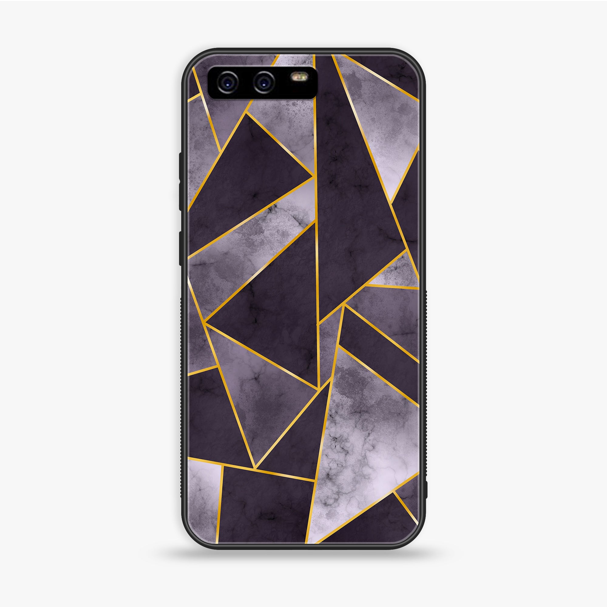 Huawei P10 Plus - Geometric Marble Series - Premium Printed Glass soft Bumper shock Proof Case