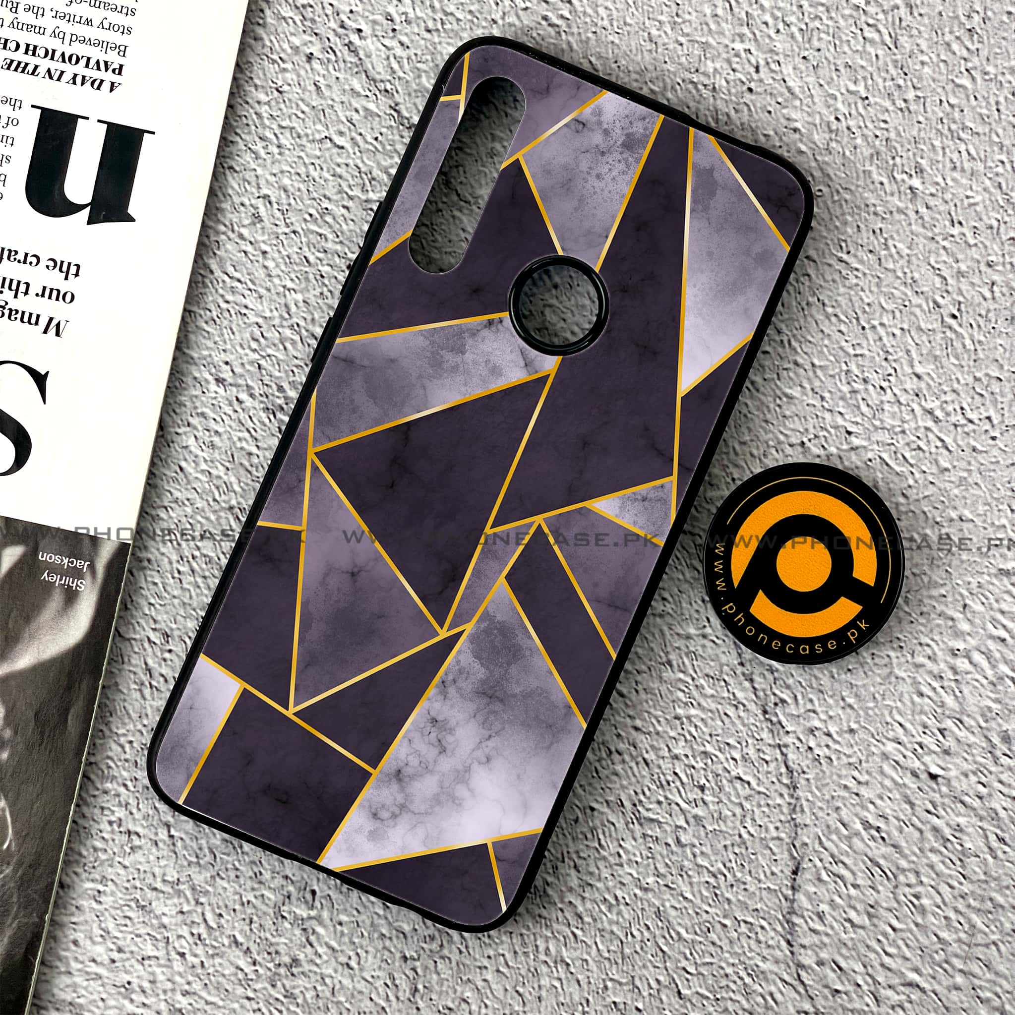 Huawei Y9 Prime (2019) - Geometric Marble series - Premium Printed Glass soft Bumper shock Proof Case