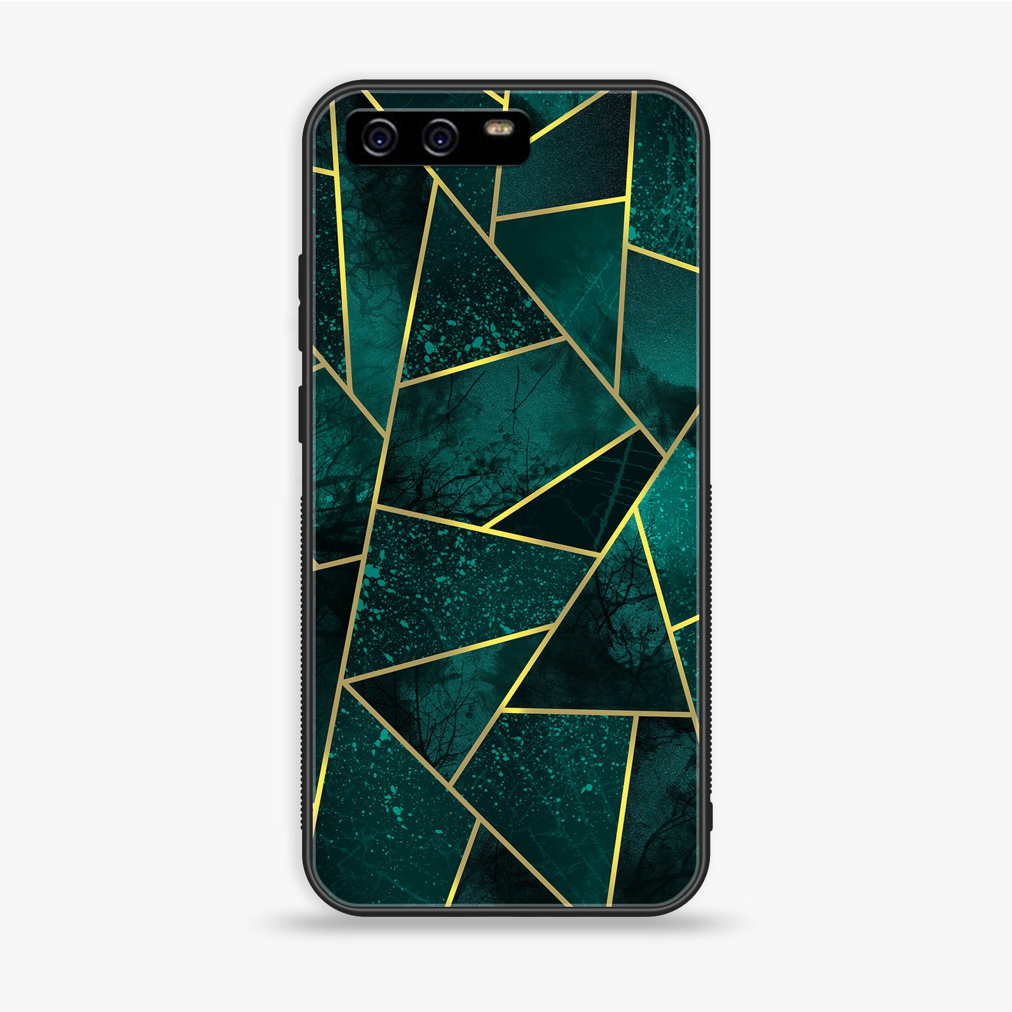 Huawei P10 Plus - Geometric Marble Series - Premium Printed Glass soft Bumper shock Proof Case