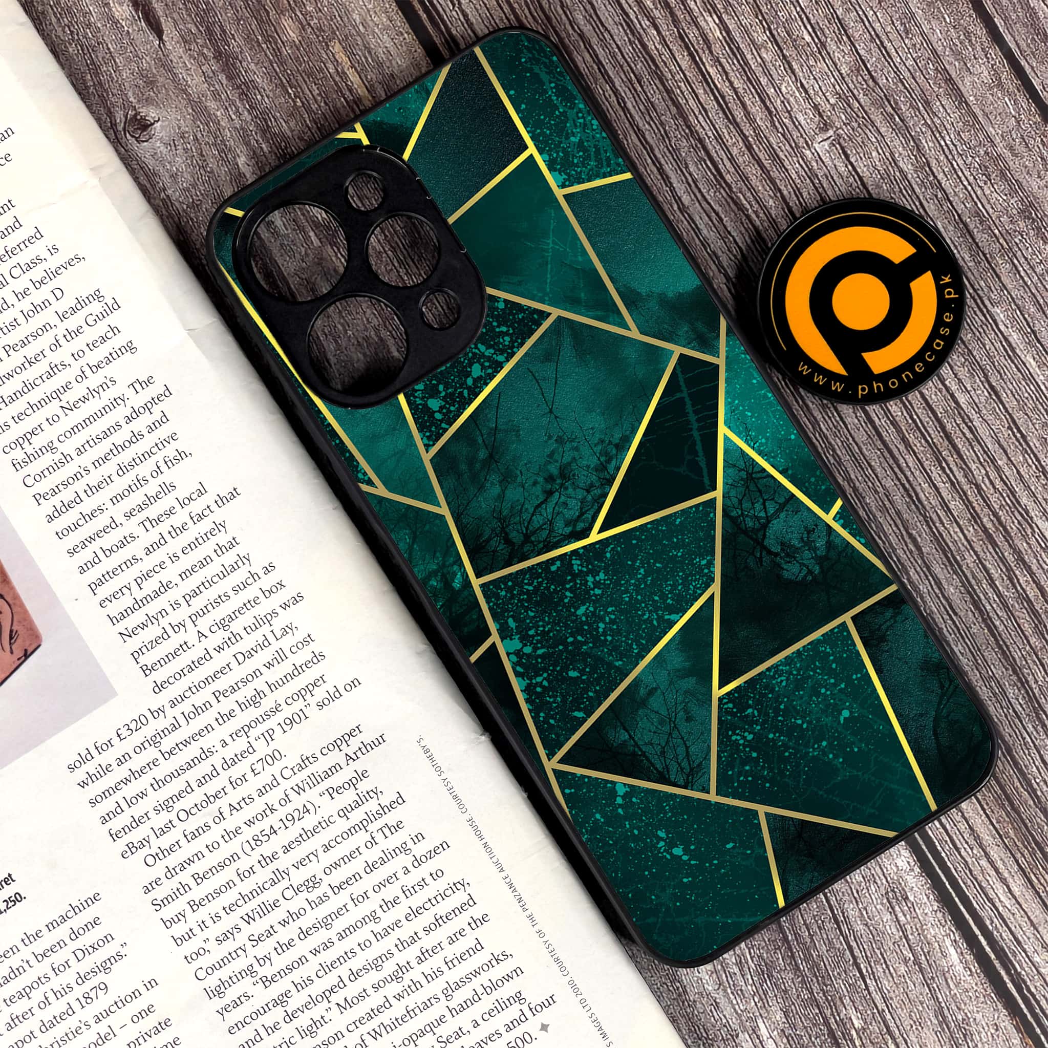 Xiaomi Redmi 12 - Geometric Marble Series - Premium Printed Glass soft Bumper shock Proof Case