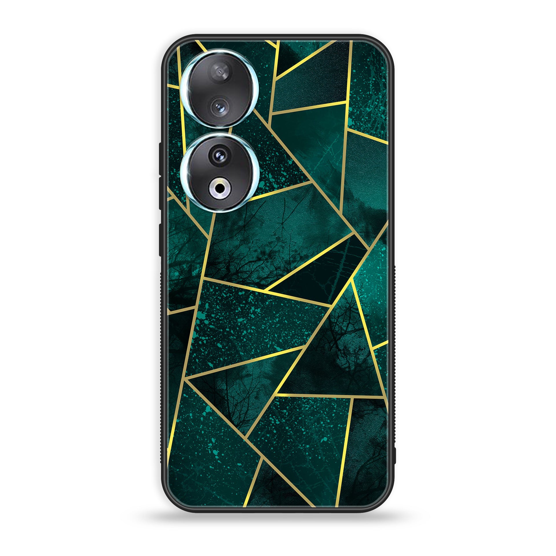 Huawei Honor 90 - Geometric Marble Series - Premium Printed Glass soft Bumper shock Proof Case