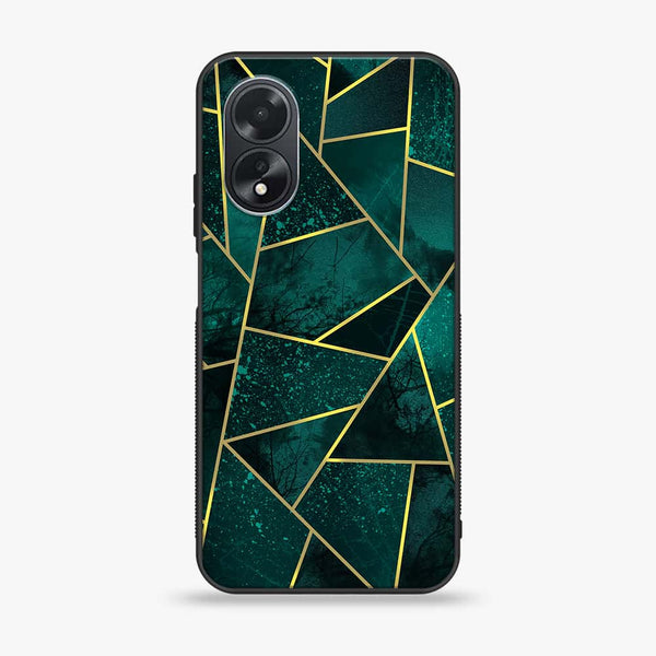 Oppo A18/A38 4G - Geometric Marble Design 9 - Premium Printed Glass soft Bumper shock Proof Case CS-23101