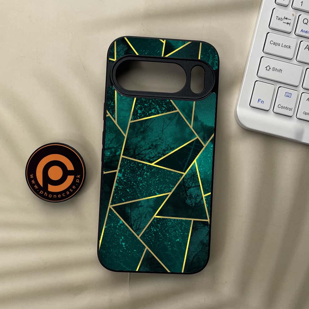 Google Pixel 10 Pro  - Geometric Marble Series - Premium Metal Printed soft Bumper Shock Proof Case
