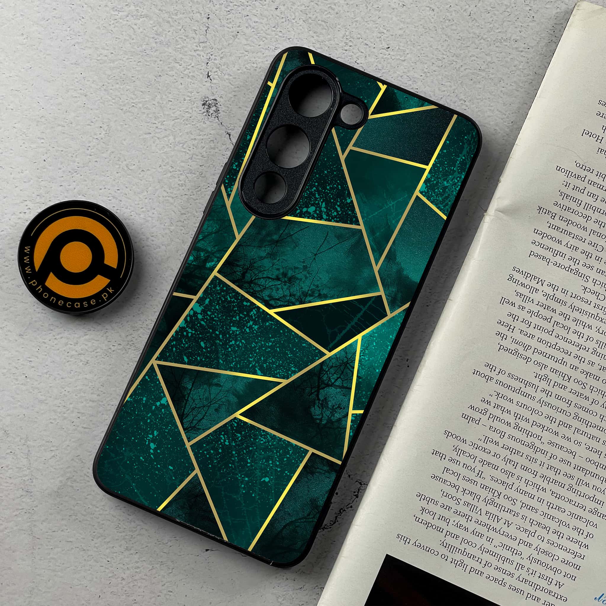 Vivo Y04 - Geometric Marble Series - Premium Metal Printed Soft Bumper Shockproof Case