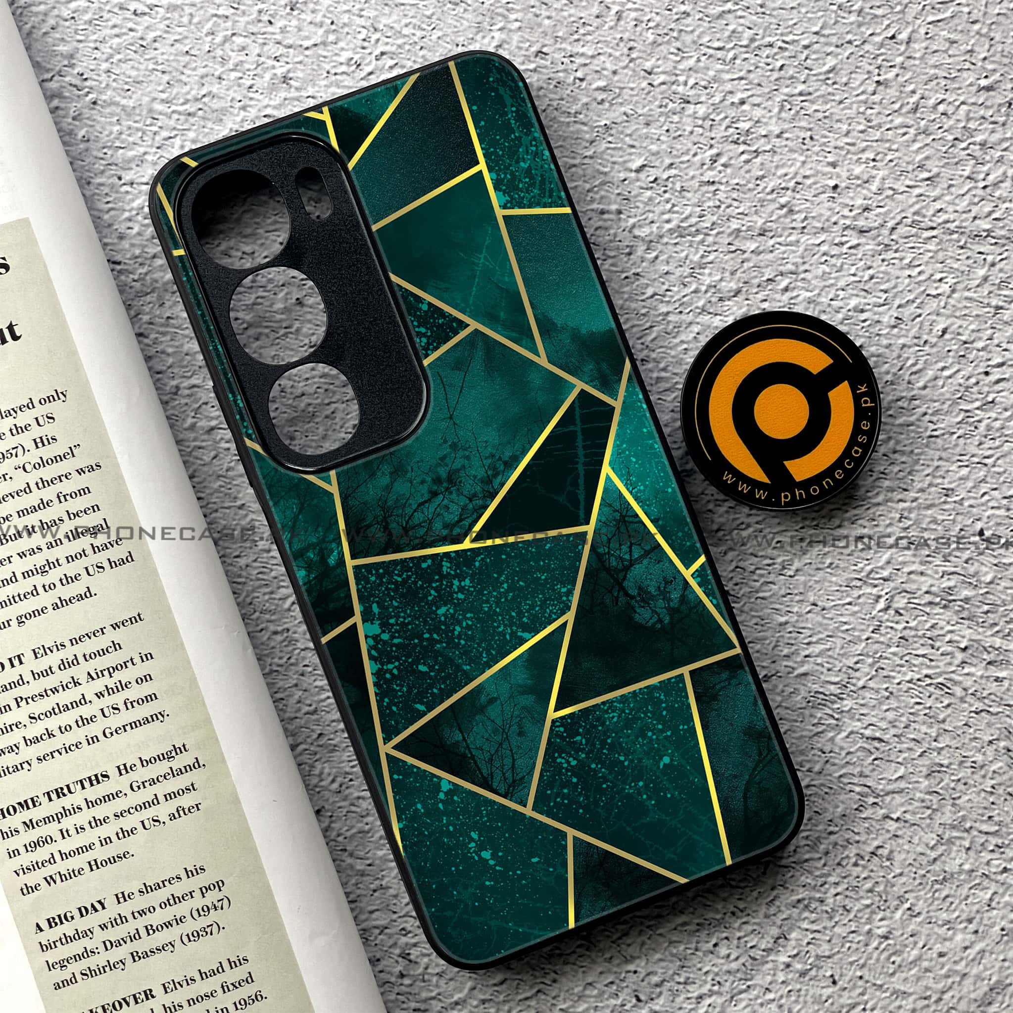 Vivo Y19s Pro - Geometric Marble Series - Premium Metal Printed soft Bumper shock Proof Case