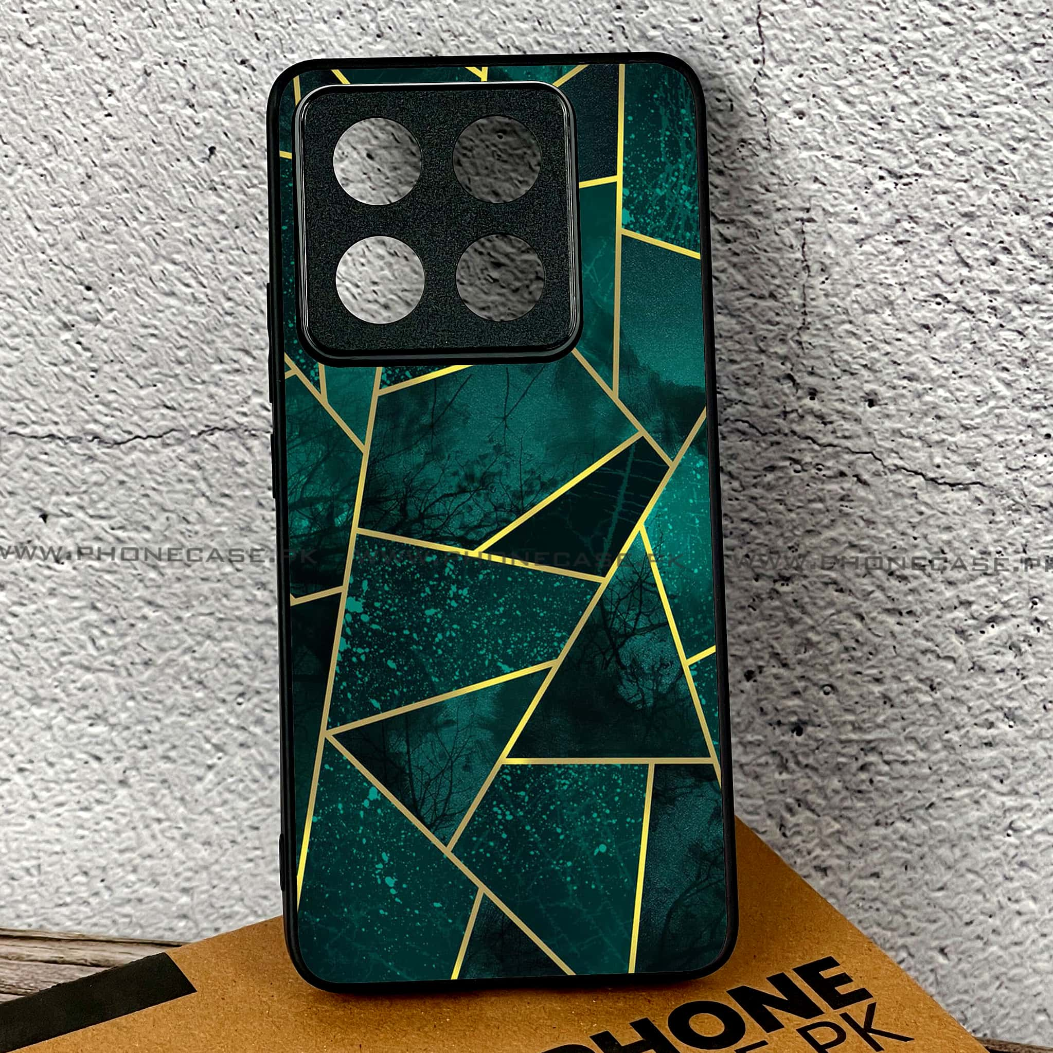 Xiaomi 14T Pro - Geometric Marble Series - Premium Printed Glass soft Bumper shock Proof Case