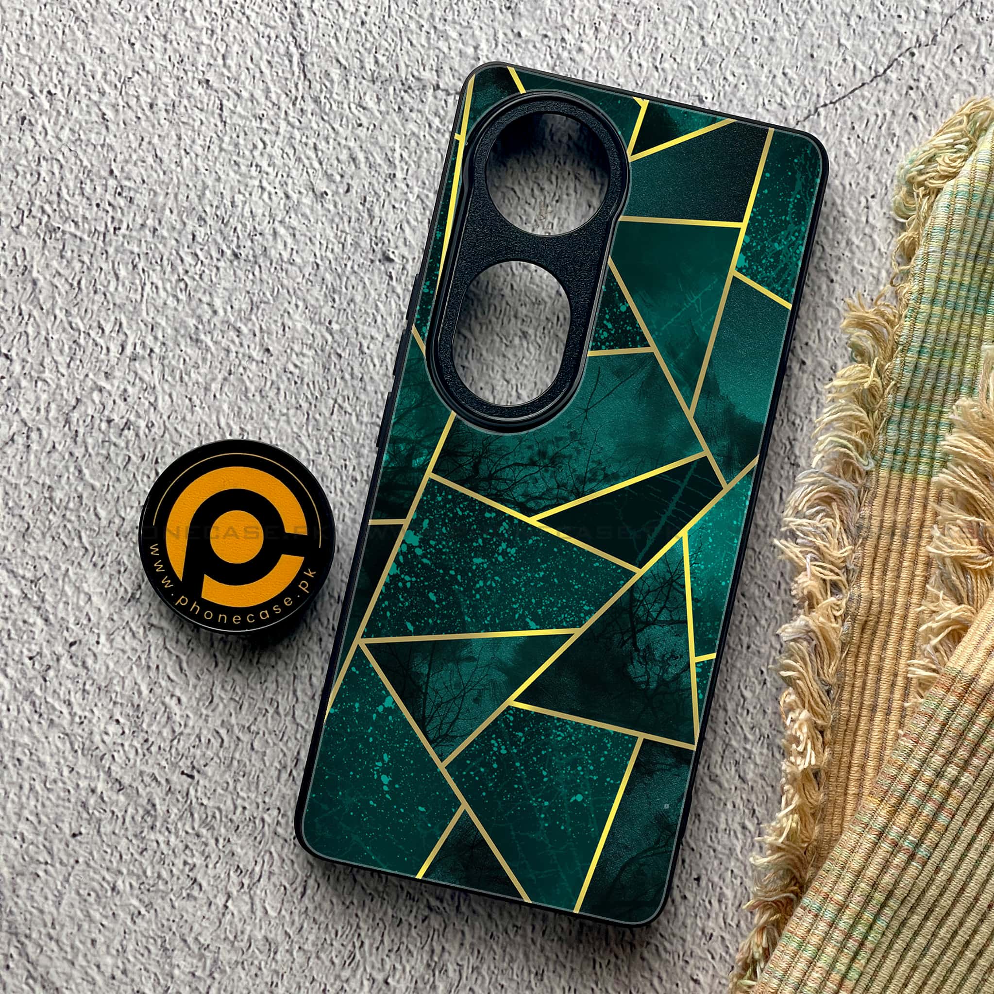 Vivo V40 Pro - Geometric Marble Series - Premium Metal Printed soft Bumper shock Proof Case